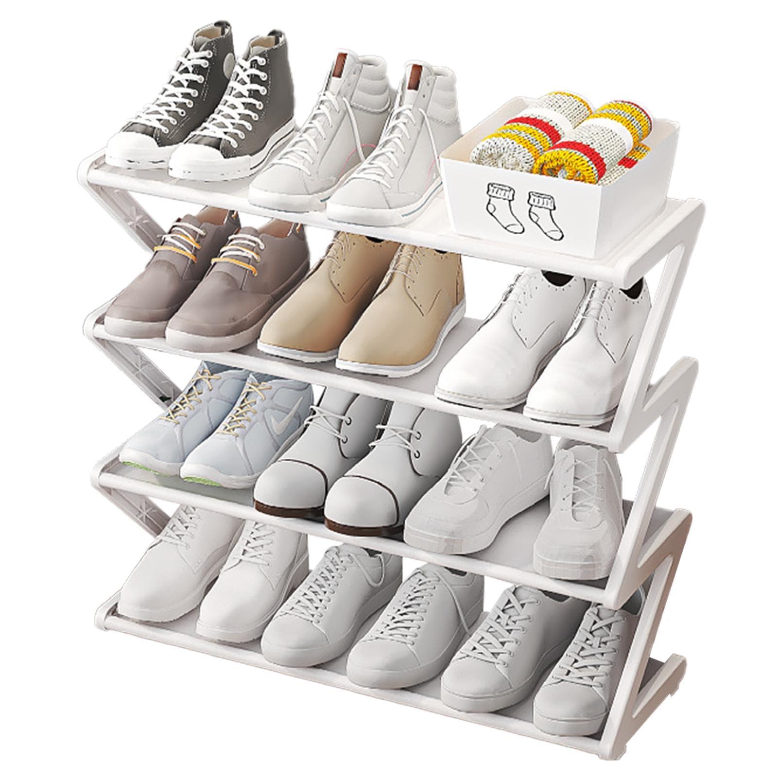 YHQZNLXQ Éère à Chaussures multifonctionnelle en Forme de Z à 3 Niveaux - Organisateur Peu encombrant pour Placard, éère à Chaussures élégante Pratique pour Le Rangement à Domicile Facile à