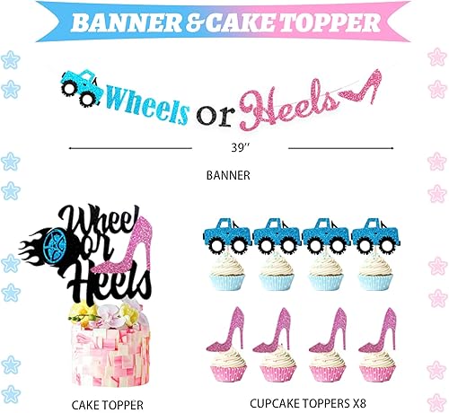 Miniatura 10 de Hombae Whats The Scoop Decoraciones de revelación de género Whats The Scoop Kit de suministros para fiesta de baby shower He o She Whats The Scoop