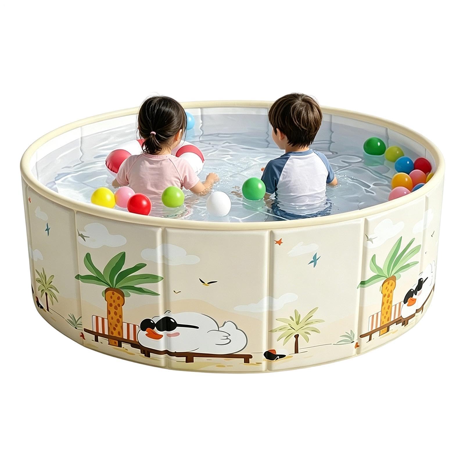 Piscina per bambini pieghevole per cani, piscina per cani portatile vasca da bagno per animali domestici piscine per bambini pieghevole antiscivolo per spiaggia da giardino in cortile 90cm/120cm/150cm