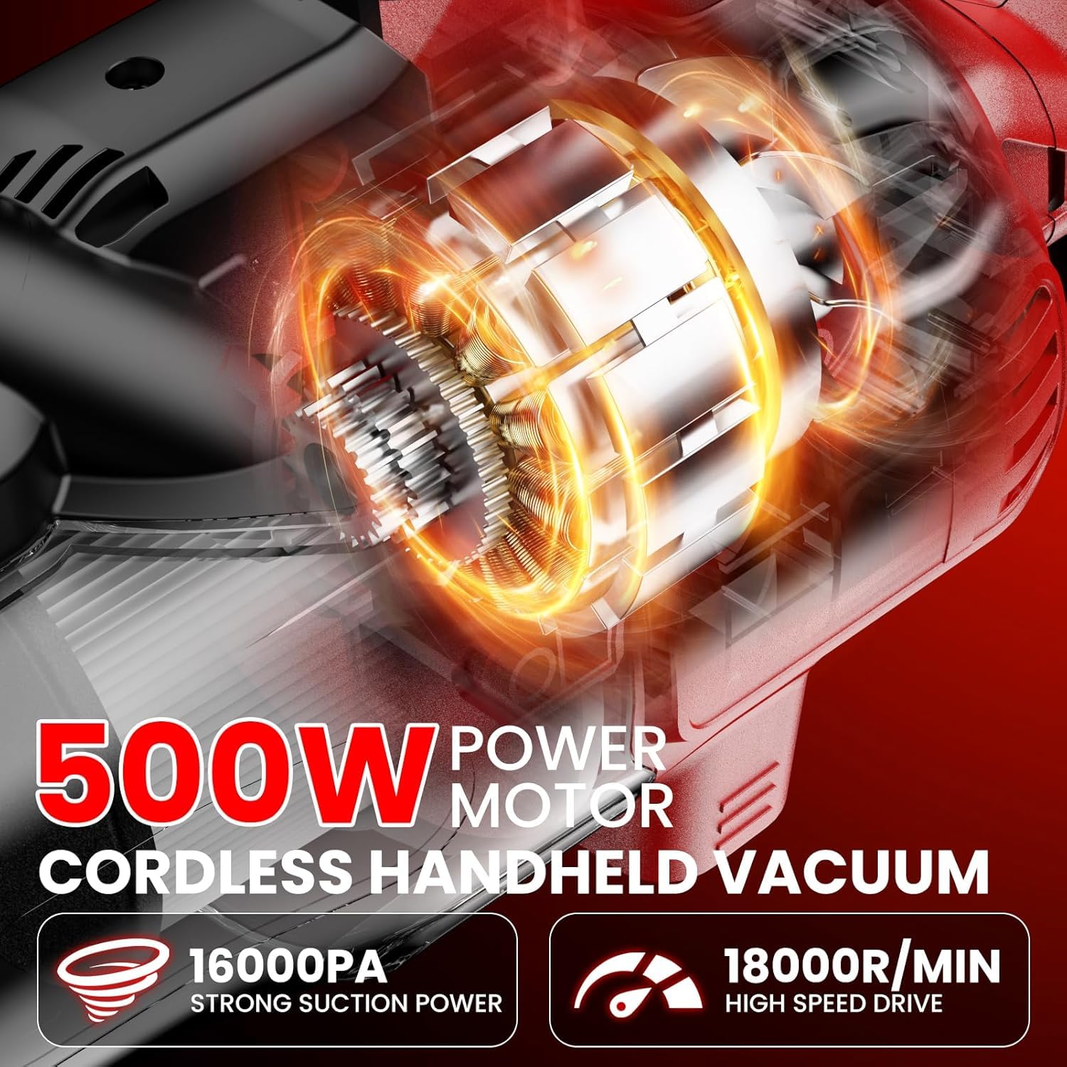 Aspirapolvere senza fili per batteria Milwaukee da 18 V, aspirapolvere portatile per casa, auto, pavimenti in legno duro con filtro HEPA lavabile 125 AWG (senza batteria)