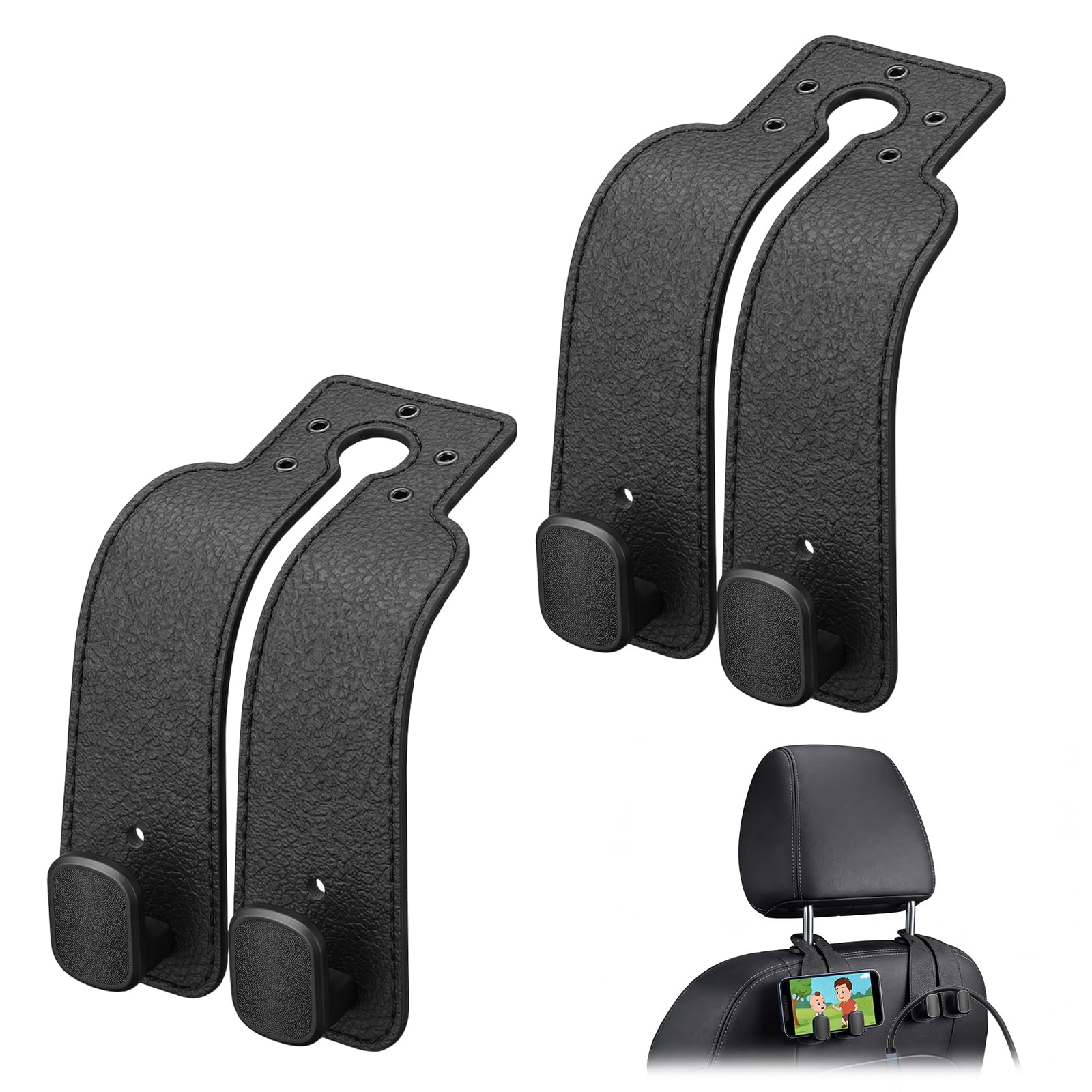 Photo 1 of **Similar item**
2 Pack Car Seat Back Double Hook, Headrest Hooks for Car, 2026 New Car Seat Back Organizer Storage Hook for Handbag, Purse, Coat Bags, and Accessories