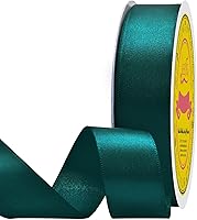 Vista 230 de Cinta de satén plateada de doble cara de 1-1/2 pulgadas x 50 yardas, cinta plateada de poliéster para envolver regalos, muy adecuada para bodas