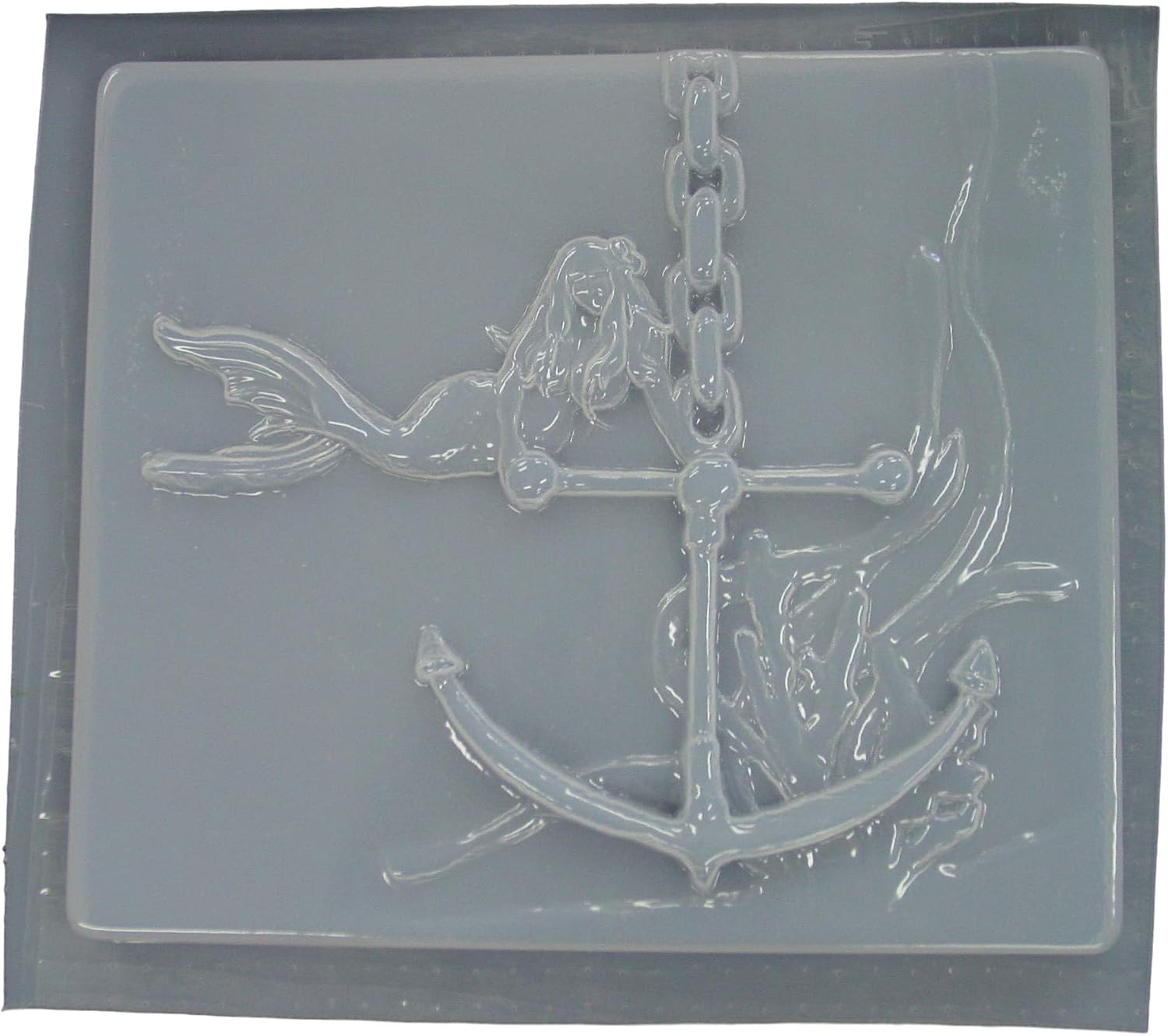 Mermaid Anchor Plastic Craft Mold use with Concrete or Cement to Make into Garden Plaques and Stepping Stones 7154