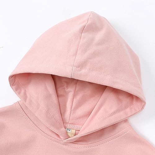 Miniatura 5 de Niño Bebé Niñas Sudaderas Vestido Manga Larga Color Sólido Bolsillos Sueltos Jersey Vestidos Otoño Primavera Ropa