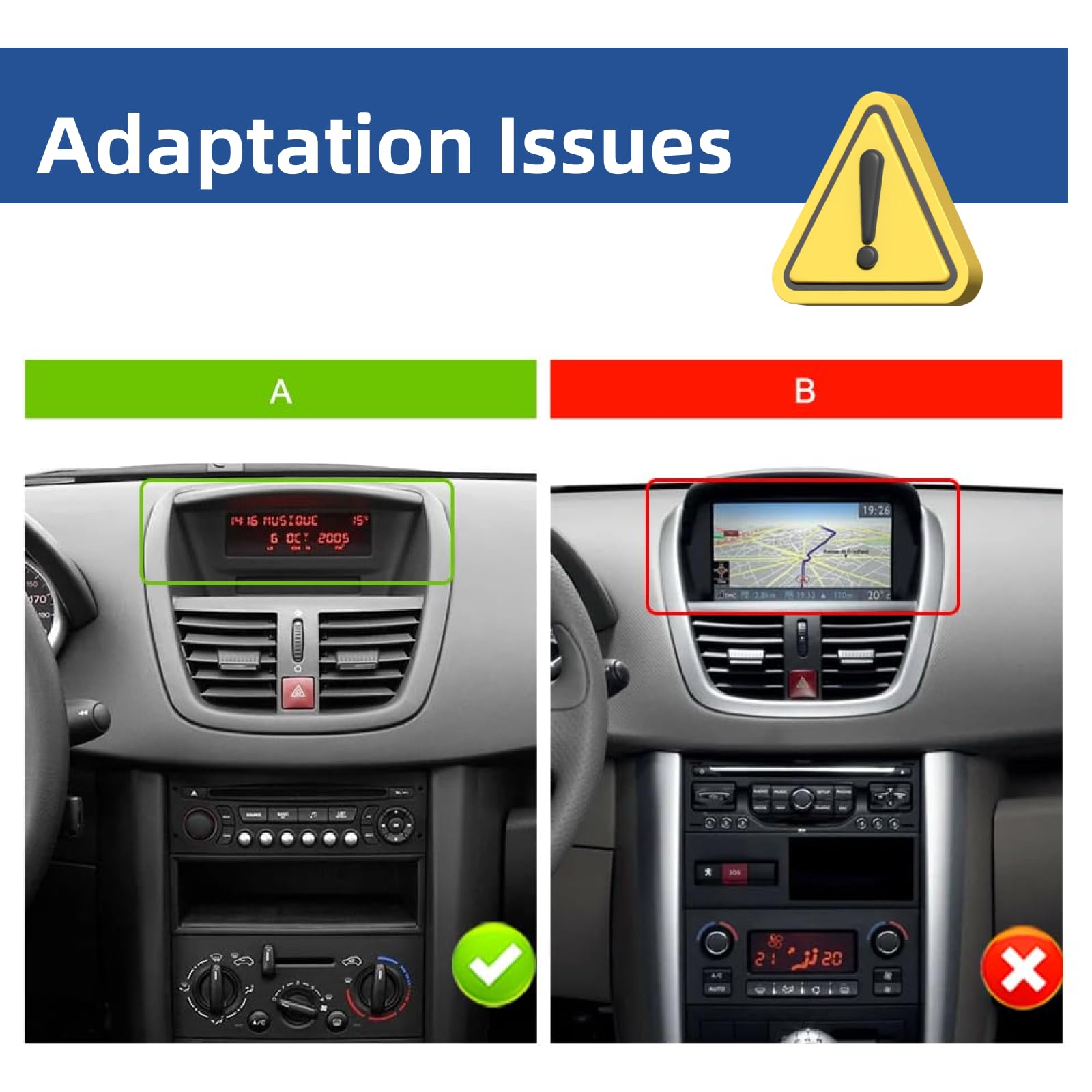 Podofo Autoradio per Moto con Wireless Apple Carplay Android Auto