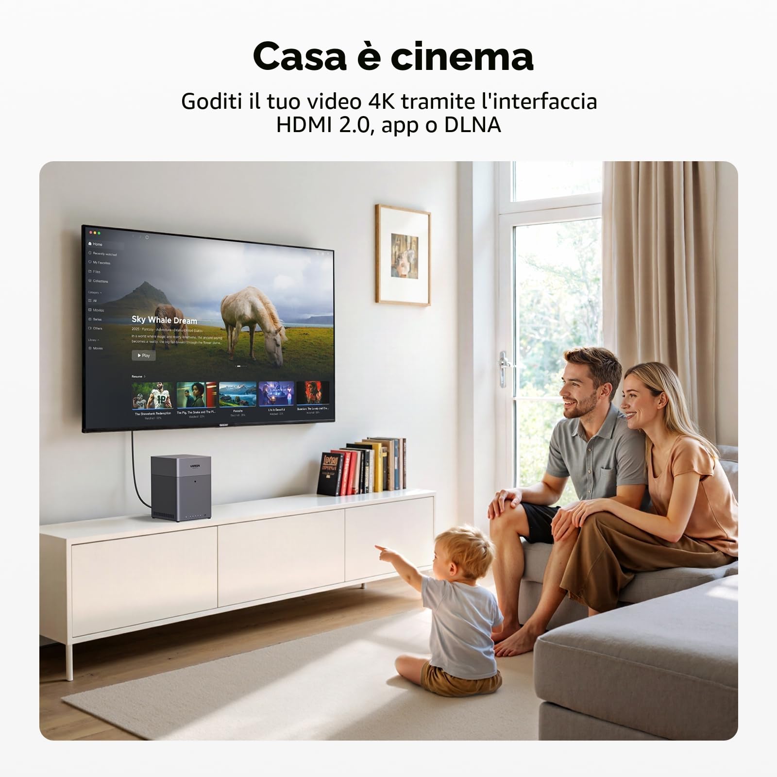 UGREEN NASync DH4300Plus NAS a 4 alloggiamenti con UPS