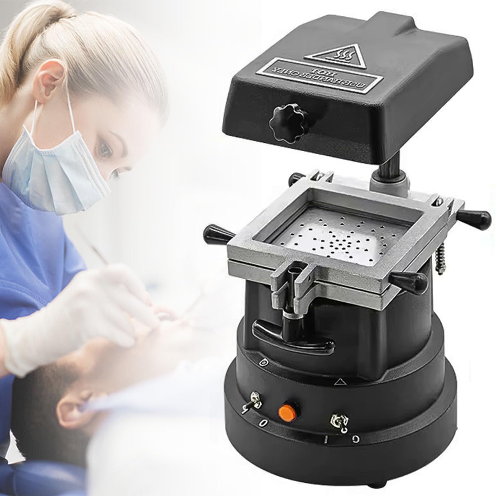 Dentystyczna maszyna do formowania próżniowego 1200 W do laboratoryjnego termoformowania i formowania, narzędzie do laminowania materiałów dentystycznych