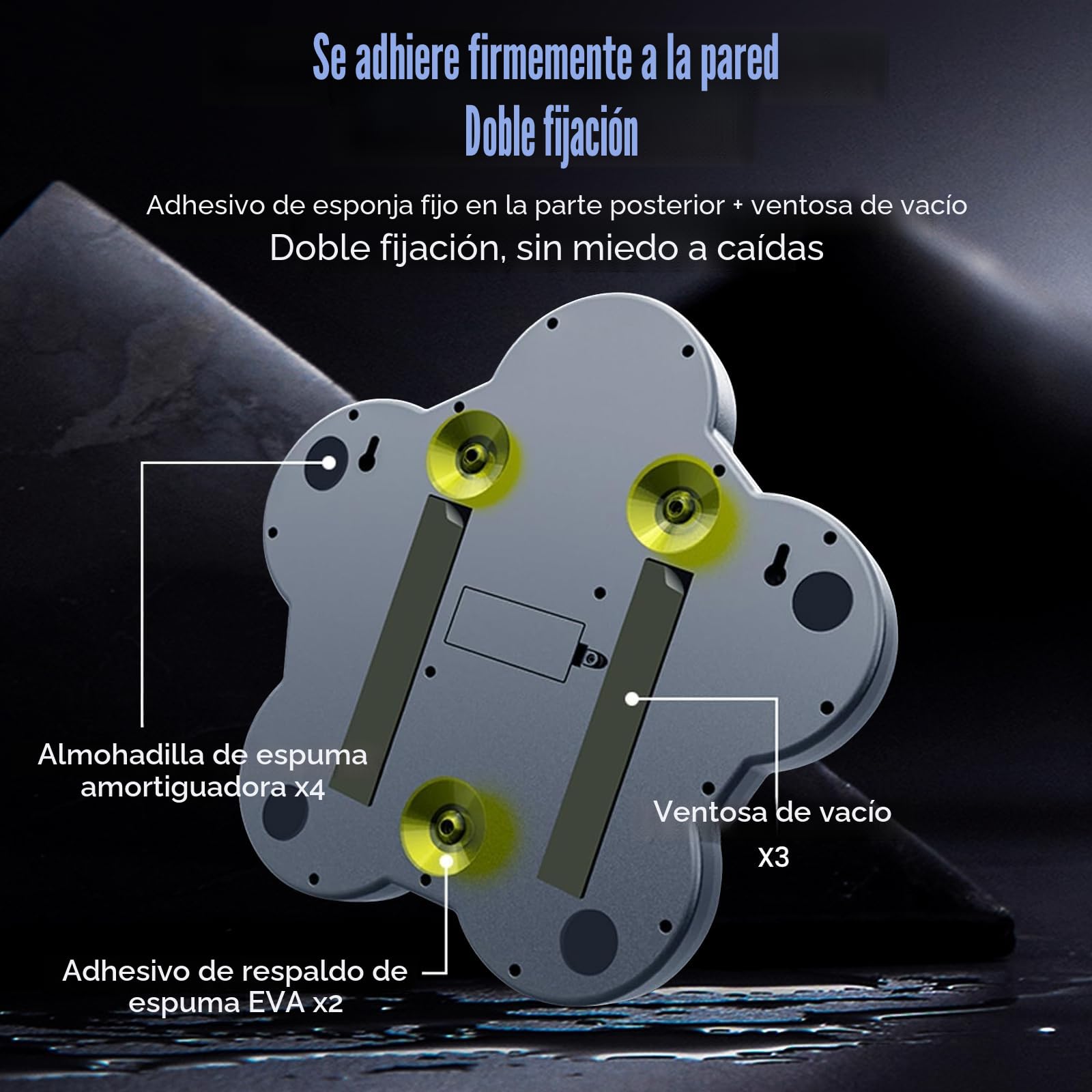 Eznaobo Máquina de Boxeo Musical de Pared con Guantes, 3 Velocidades, Luz LED y Bluetooth