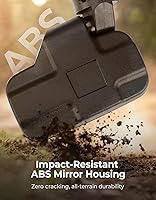 Vista 7 de Espejos laterales KEMIMOTO UTV compatibles con Polaris Ranger, Can-Am Defender, Maverick Trail, CFMOTO UFORCE Espejos Pro-Fit con tubo perfilado