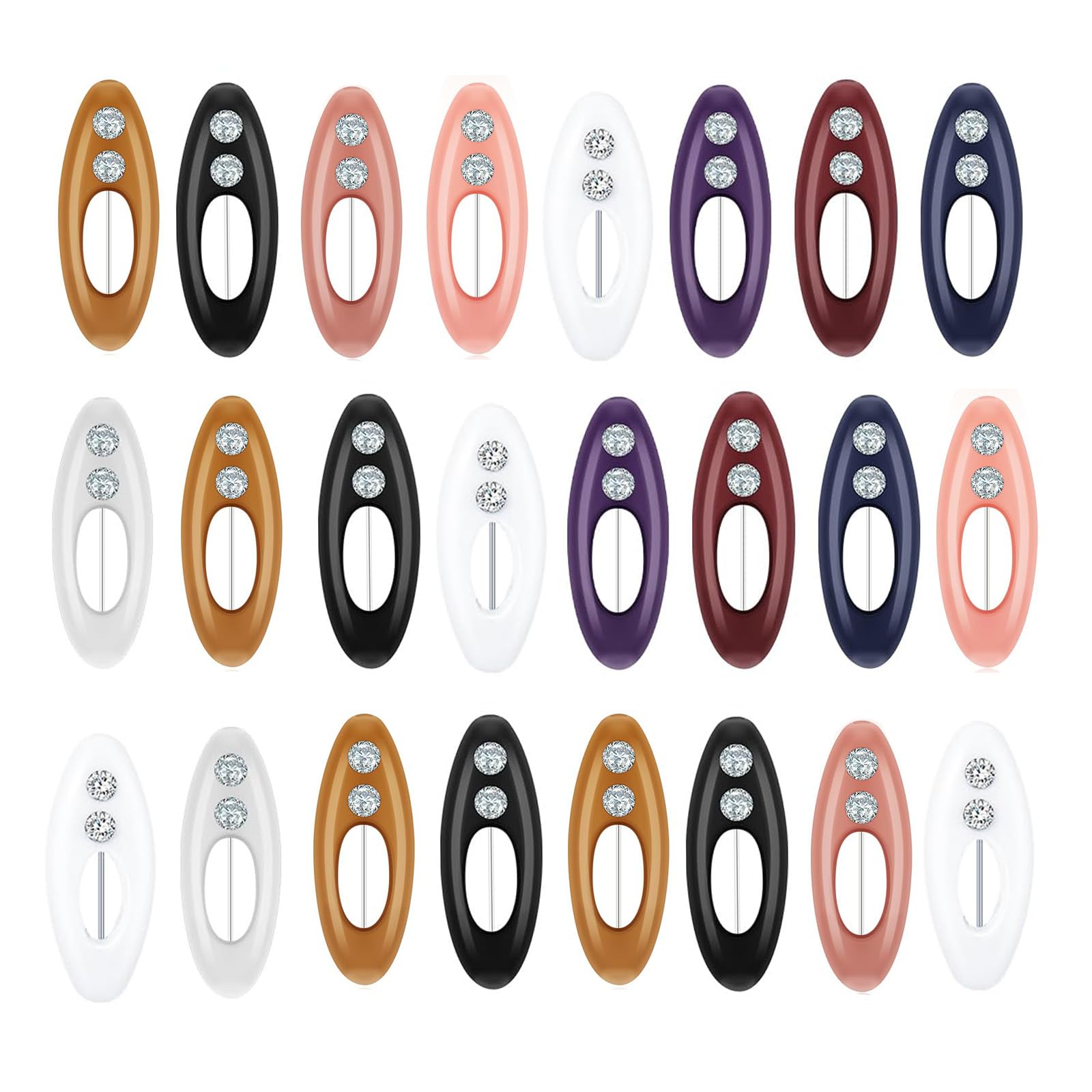 24PCS Hijab Pins Clips for Women，Scarf Safety Pins，Safety Brooches Locking Adult Clothes，Colorful Scarf Safety Clip，Hijab Pins Clips，Plastic Cover