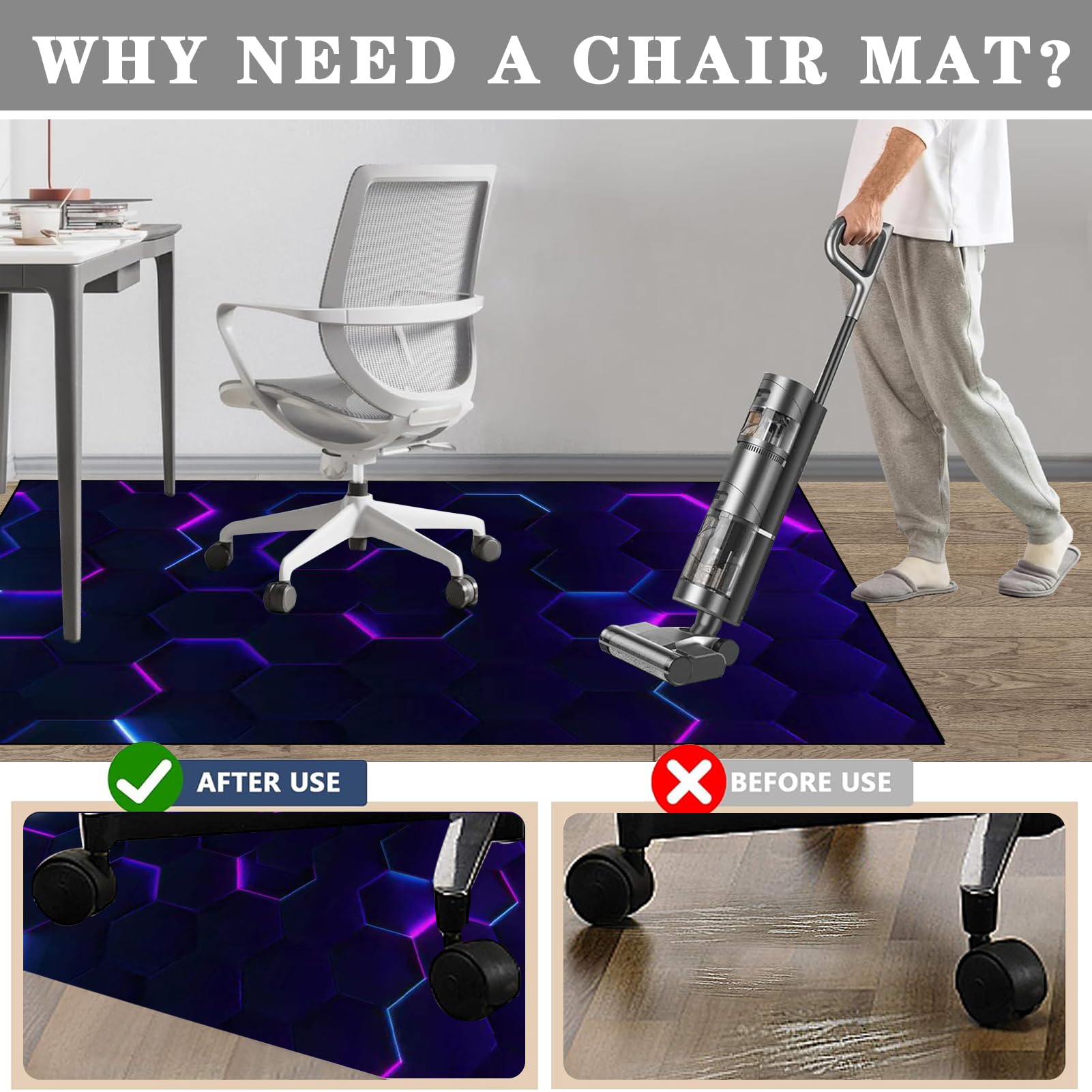 Esterilla Silla Alfombrilla Protectora Para Silla De Oficina -  Transparente, 2 Mm, 140x100 Cm Alfombrilla Mascotas Transparente, image size:1601x1601