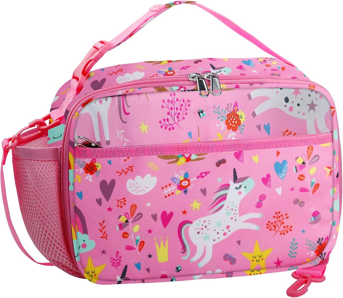 RLGPBON Bolsa de almuerzo para niños, Fiambrera aislada para niñas y niños, Bolsa de almuerzo para niños pequeños y adolescentes, Bolsas de viaje lindas para guardería escolar