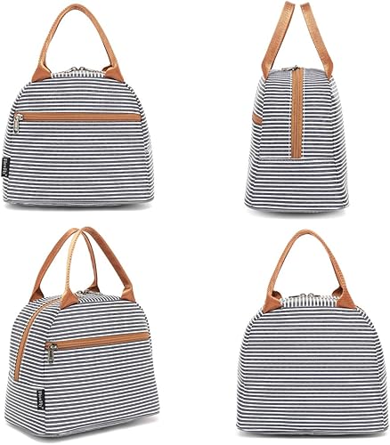 Miniatura 5 de Bolsa de almuerzo Bolsa de asas Organizador de almuerzo Contenedor de almuerzo Bolsa de almuerzo con aislante para mujereshombres