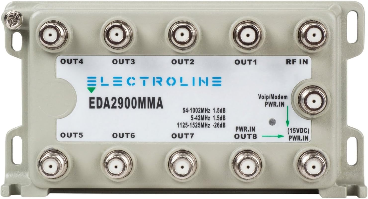 Electroline EDA2900MMA 8-port RF/CATV Distribution Amplifier