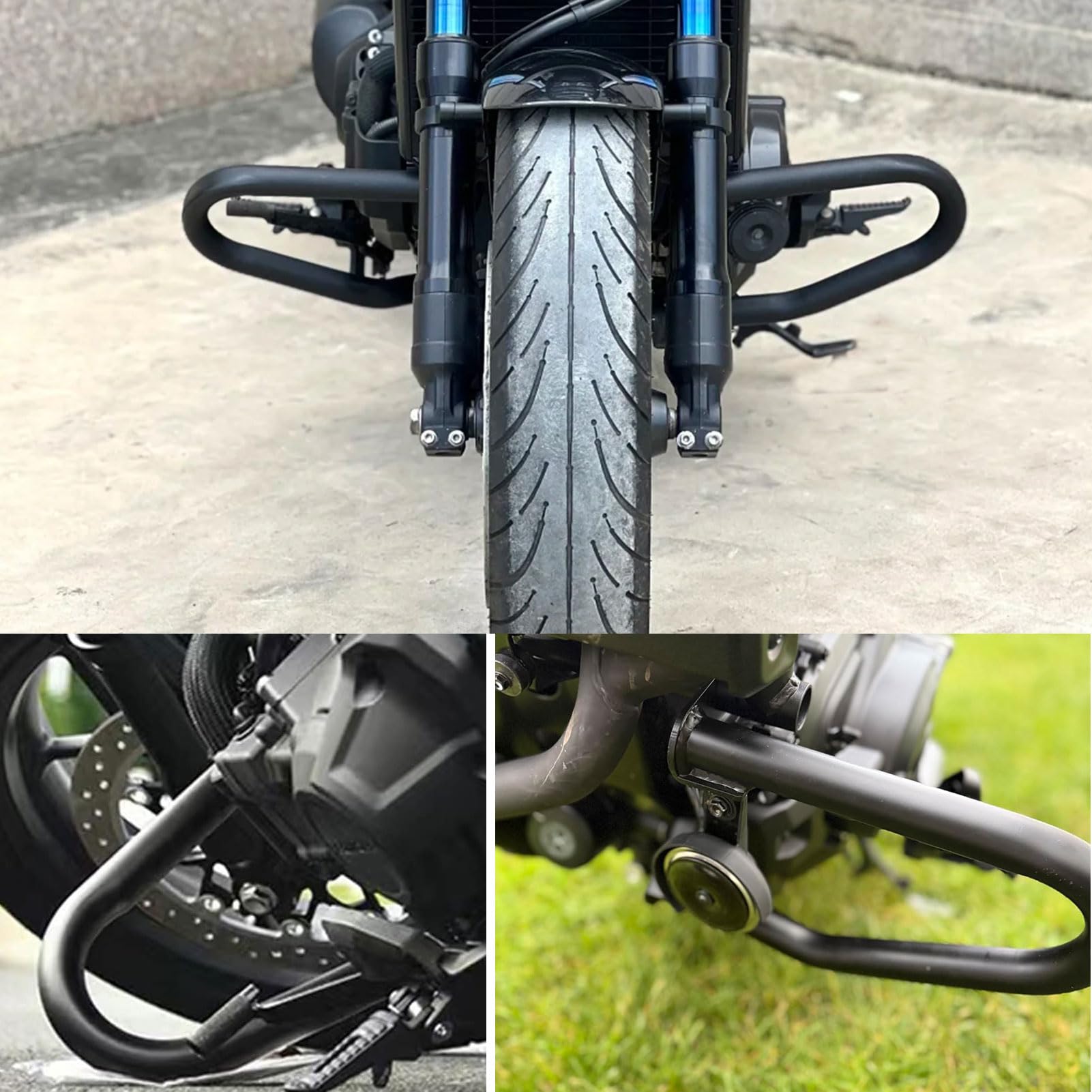 Motorcycle Crash Bar Engine Guard Frame Protection Bumper Protector Highway Bars fit for Ho&n&da Rebel CMX 1100 Rebel 1100 CMX1100 DCT Accessories 2021 2022 2023 2024 2025 (Matte Black)