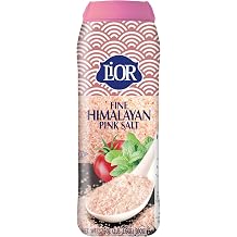 LiOR Fine Himalayan Pink Salt 100% Natural, Ancient Mineral Salt, Kosher 17.6 oz Salt Shaker with Lid