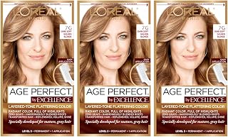 L'Oréal Paris Age Perfect Permanent Hair Color, 7G Dark Natural Golden Blonde (Pack of 3)