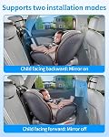 7" HD Caméra de voiture pour bébé à écran tactile - Moniteur de bébé de voiture, 1080p Ultra Vision nocturne, lumières infrarouges invisibles, 150° Angle large, Compatible avec Apple CarPlay, Installation facile, convient à la plupart des voitures