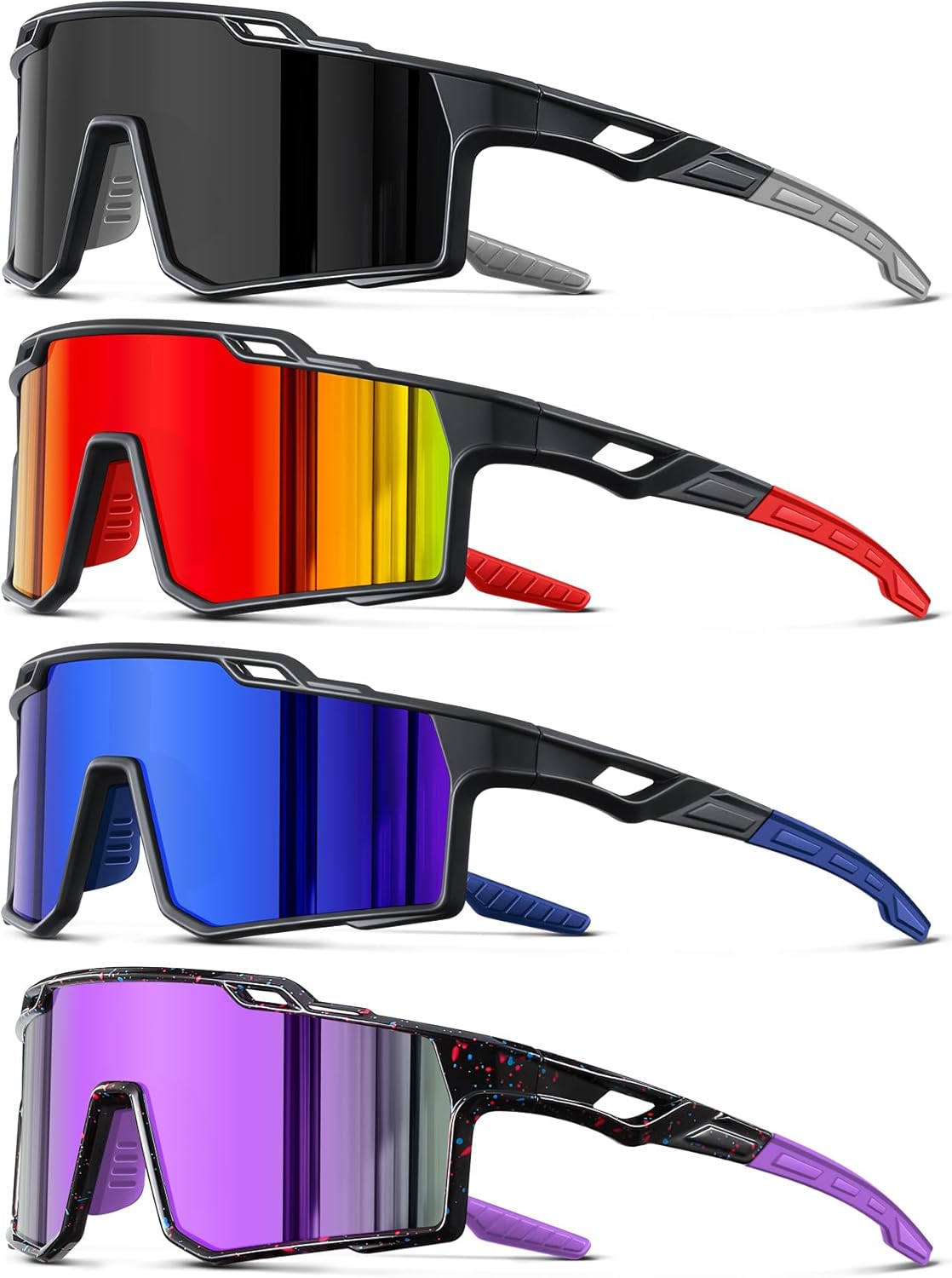 Polarized Sport Sunglasses Men Cycling Driving Fishing UV Protection Sun Glasses Lightweight Big Frame Mountain Bike Goggles