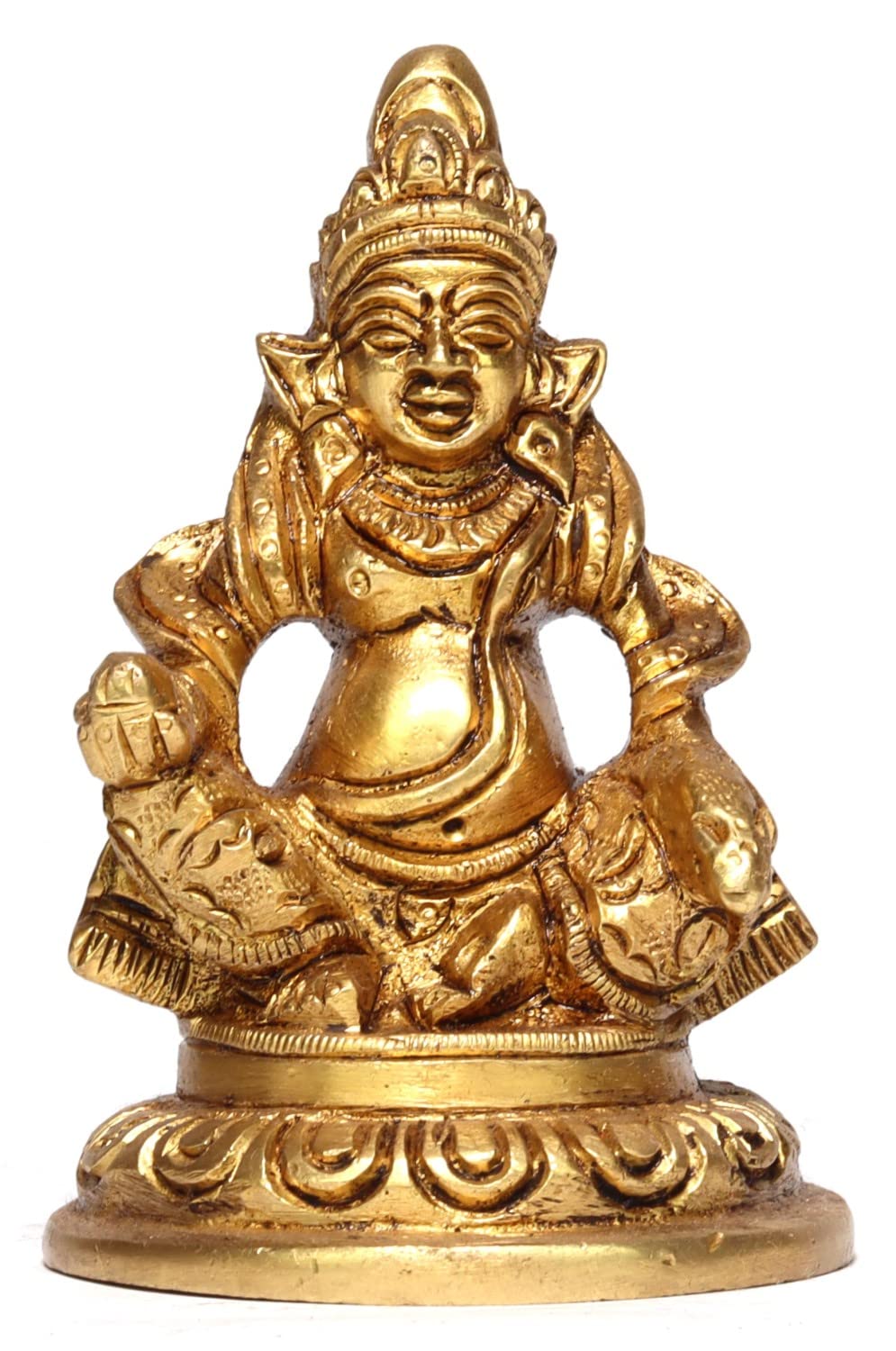 Buy ASHIRWAD Brass Kuber Sculpture, Dhan Kubera, Lakshmi Kuvera