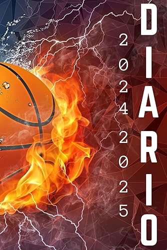 Diario Scuola 2024 2025: Agenda Giornaliera 12 Mesi per Studente Scuola Elementari Medie Superiori | Agosto 2024 Luglio 2025 | Per Ragazzo e ragazze | Calendario | Basket