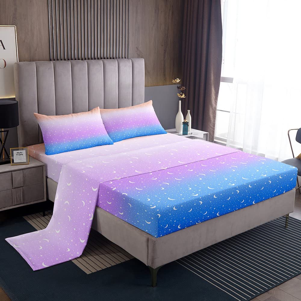 ADASMILE Set Biancheria Da Letto Arcobaleno Per Ragazze – 7 Pezzi, Piumone Microfibra, Morbido, Regalo - 3