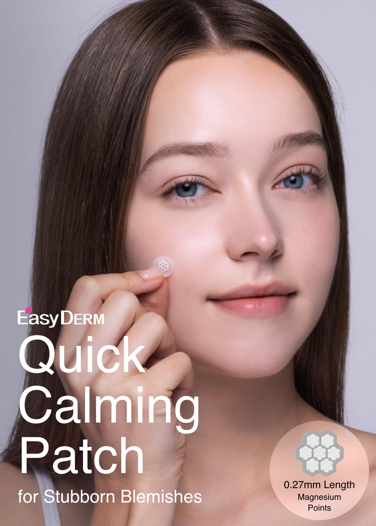 EasyDerm Quick Calming Magnezowe plastry – hydrokoloidowe leczenie trądziku zawiera pęsetę i ampułkę, 10 plastrów, naklejkę na pryszcze, wyprodukowane przez Daewoong Pharmaceutical