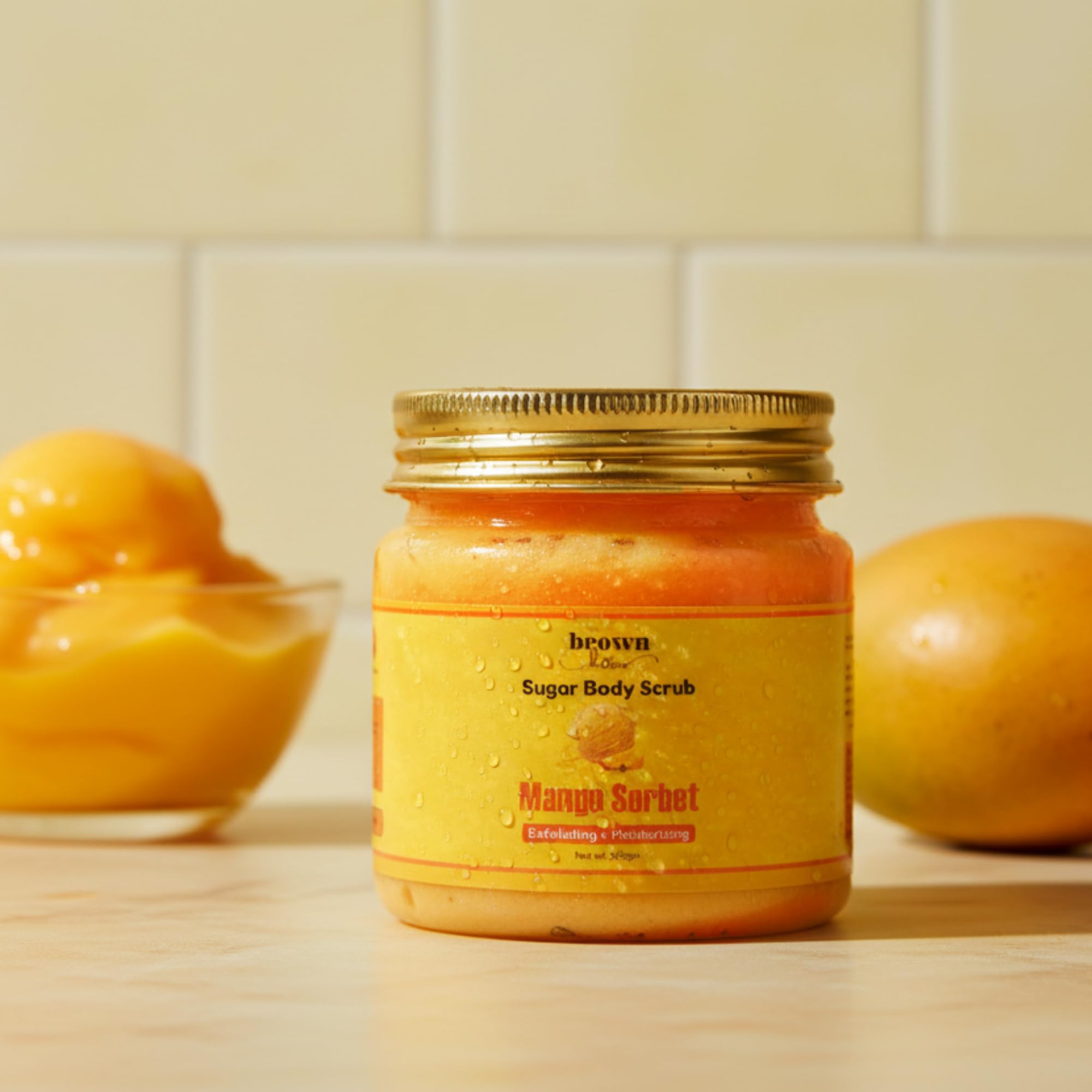 Mango Sorbet Sugar Body Scrub | Exfoliating Scrub for Smooth Skin & Strawberry Skin Removal | Fights Bumps & Ingrowns | 200gm-image-6
