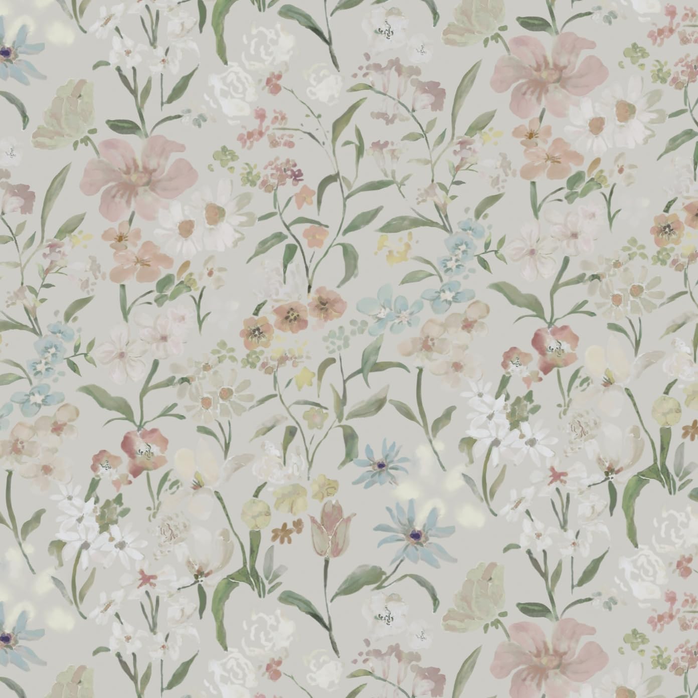 Timeet 44CMx10M Peel and Stick Wallpaper Self Adhesive Wallpaper Floral Colorful Sticky Back Vinyl Waterproof Contact Paper for Bedroom Living Room Wall Furniture Beige Pink
