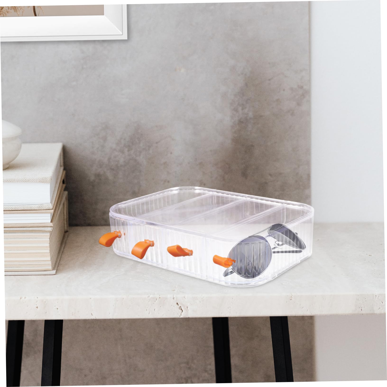 boîte de Rangement pour Lunettes étagère Coupe de Stockage de Lunettes Porte-Lunettes organisateurs étui à Lunettes tiroirs de Rangement en Acrylique Transparent