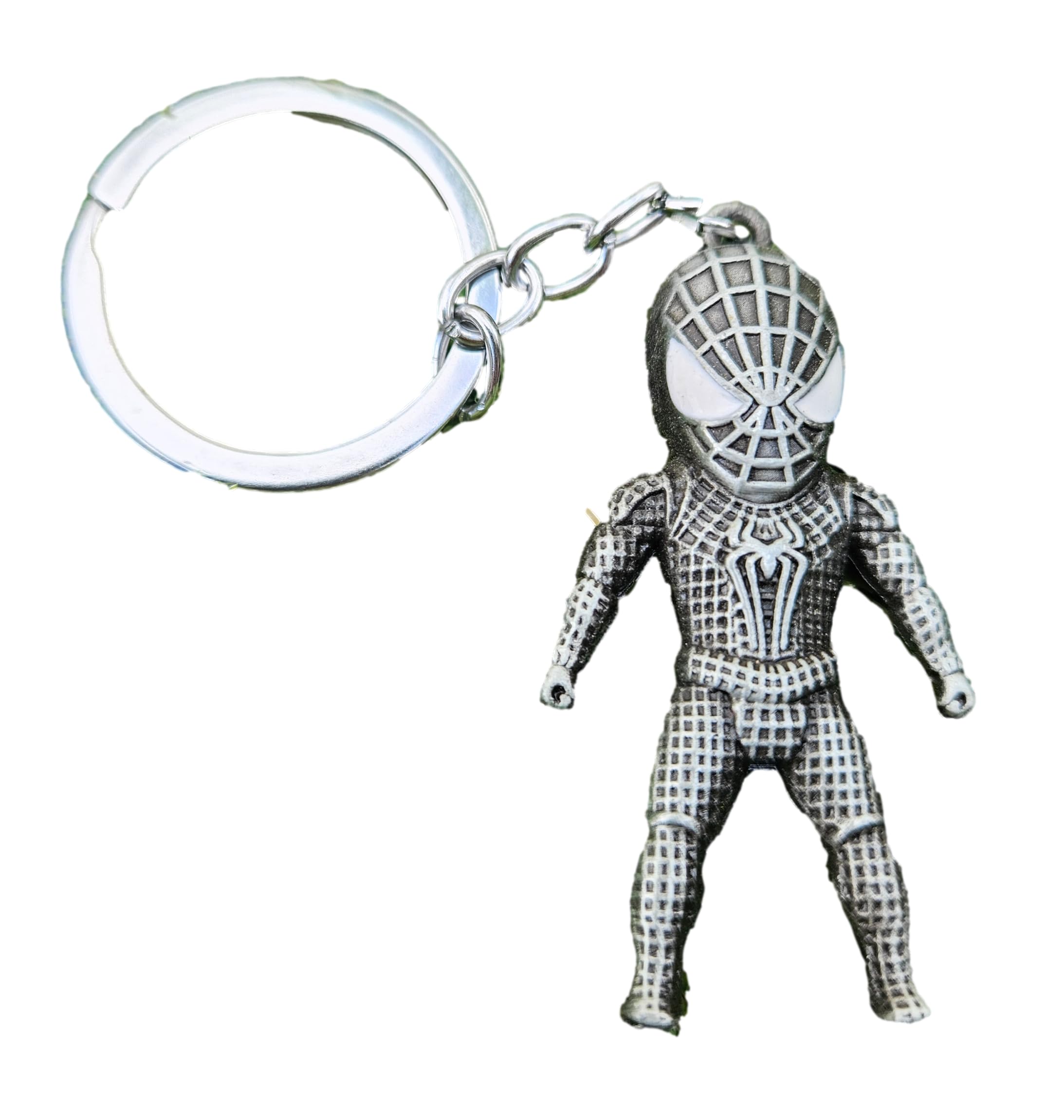 Fat-catz-copy-catz Unisex Grey Tone Mini Superhero Web Swinger Enamel Keyring