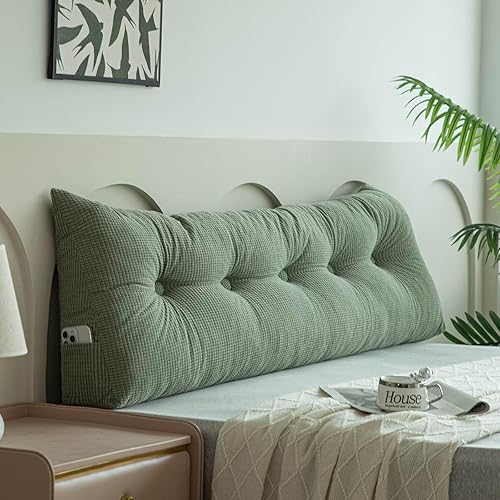 Almohada triangular grande para cabecera de dormitorio universitario, almohadas de cuña para cama individual XL, cojín lumbar para cabecero, cojín