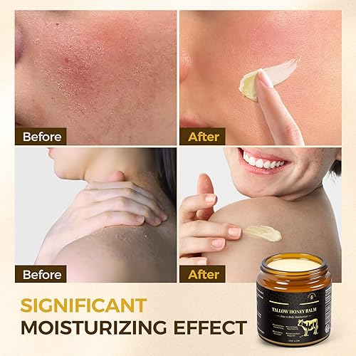 Miniatura 2 de Sarga de ternera para la piel, sebo y bálsamo de miel para la cara con miel silvestre cruda, sarga hidratante para el cuerpo, nutrición profunda, no