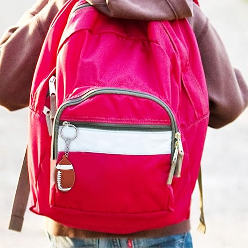 Miniatura 4 de CiciBear Paquete de 60 recuerdos de fiesta de fútbol con 20 llaveros de fútbol, 20 etiquetas de agradecimiento y 20 bolsas de regalo para fiestas