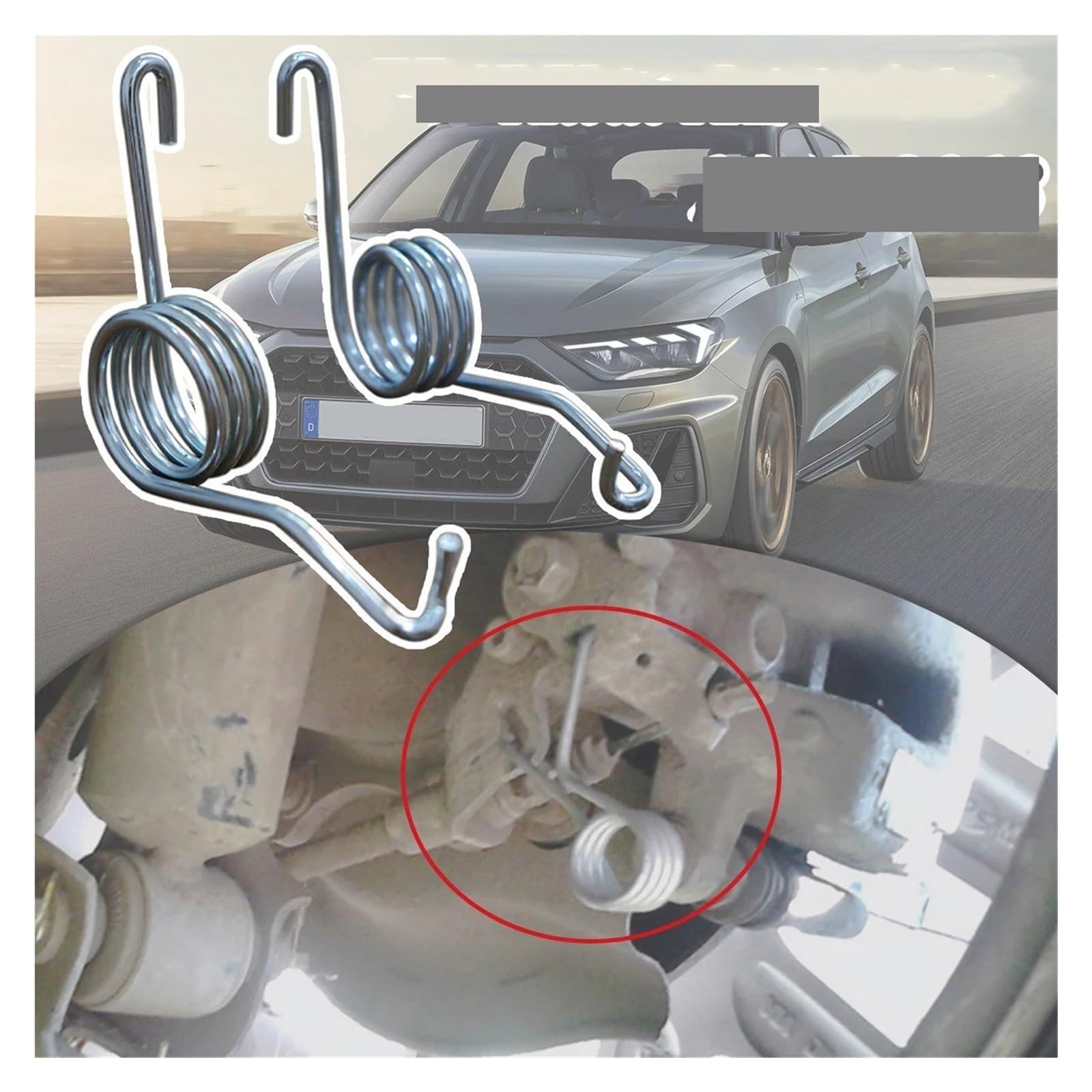 Elektrisches Parkbremsmodul Für Skoda Für Roomster 5J 2011-2015 Links Rechts Handbremse Hinten Parkbremshebel Bremssattel Rückholfedern Edelstahl Handbremse Stellantrieb(Left)