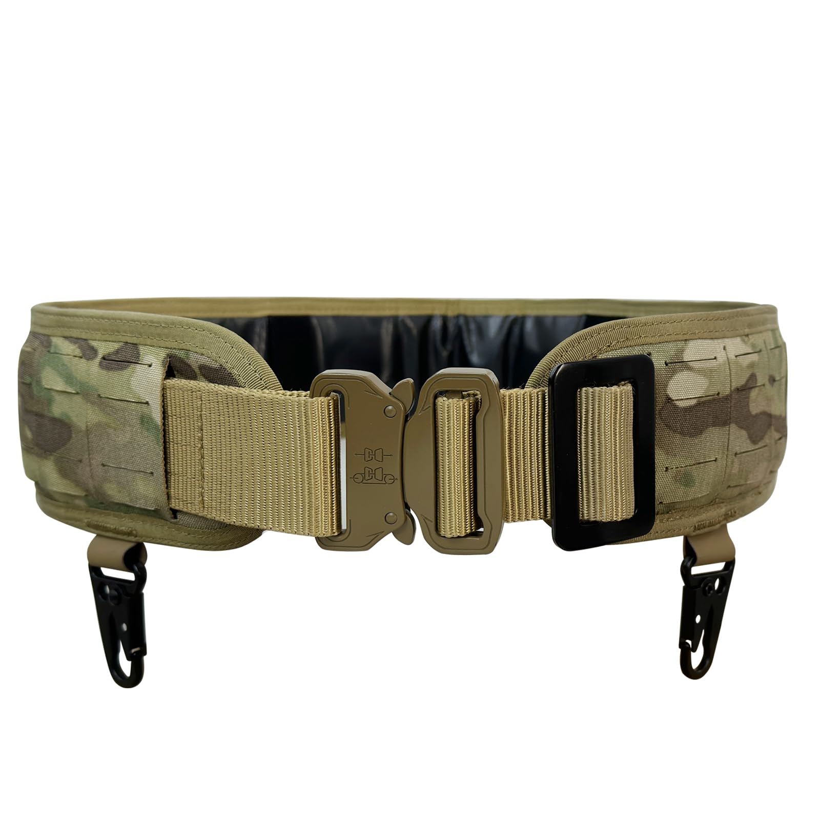 EMERSONGEARS Men's Tactical Combat Belt 1000D Nylon Molle Belt with Metal Hook Suspension System Quick Release Belt (Multi-Camo)
