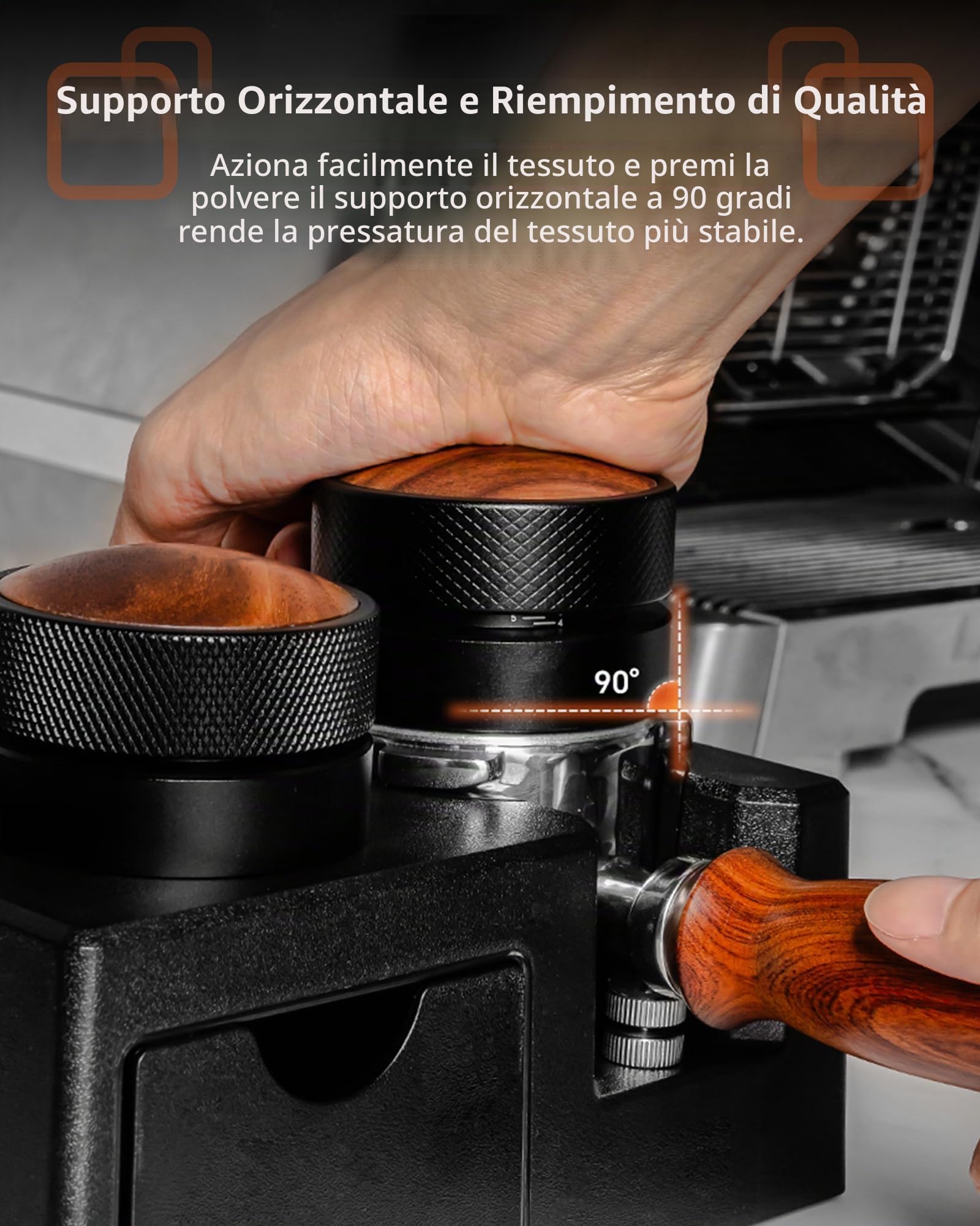 Tamper Station Caffe Espresso Universale(51-58mm), Antiscivolo Supporto per Tamper Caffè, Regolabile Stazione di Manomissione, Tamper Accessori Barista per Riporre Tamper (Esclusi Gli Accessori)
