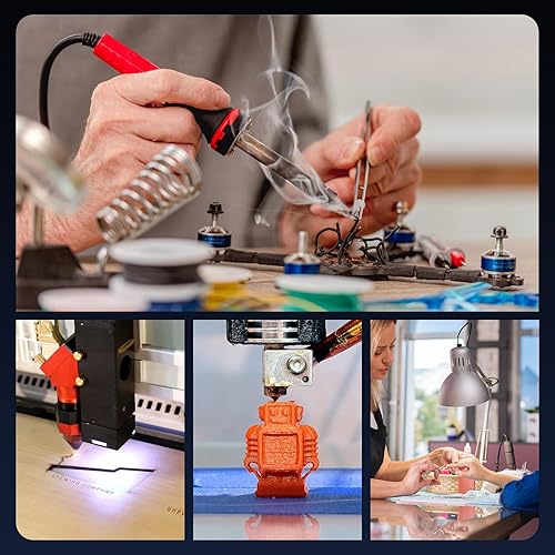 Miniatura 7 de BEAMNOVA Extractor de humos de soldadura 100 W Extractor de humos de manguera 2 en 1 Soldadura Filtros de 3 etapas Absorbedor de humo Filtro 99.97%