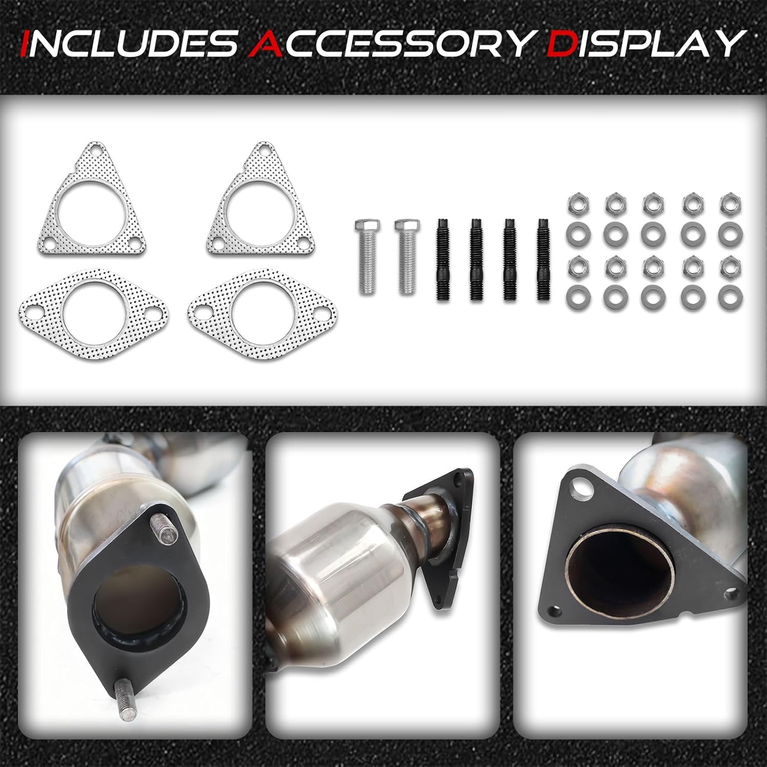 2PCS Catalytic Converter Kit Compatible with Infiniti 2007-2013 G35 G37 EX35 3.5L, 3.7L, Compatible with 370Z 3.7L (EPA Compliant)