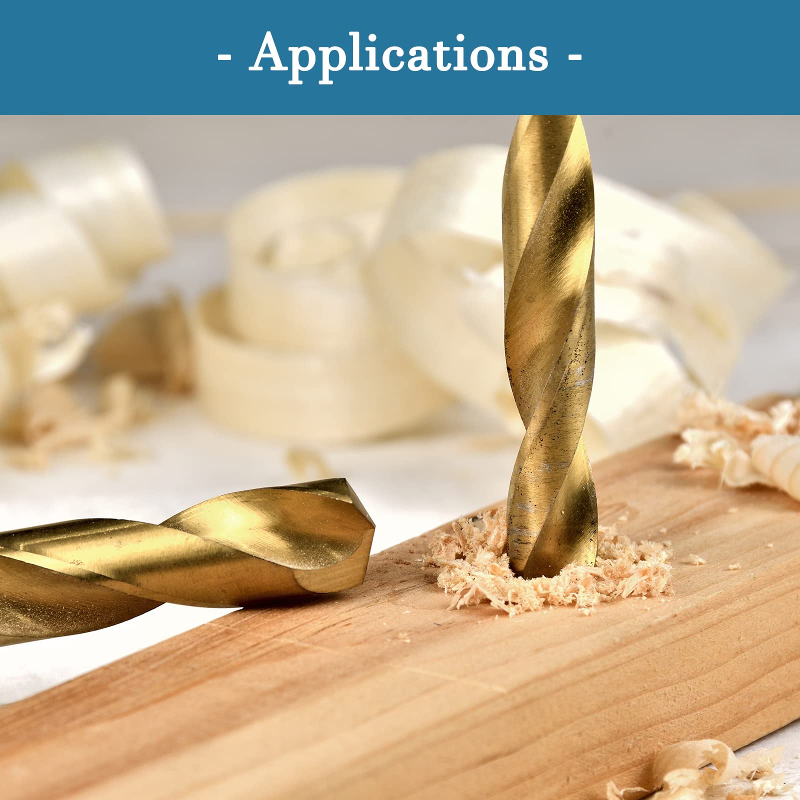 2 Punte Da Trapano HSS Cobalto 6.3x95mm - Per Acciaio Inox, Alluminio E Rame, Champagne - Foto 2