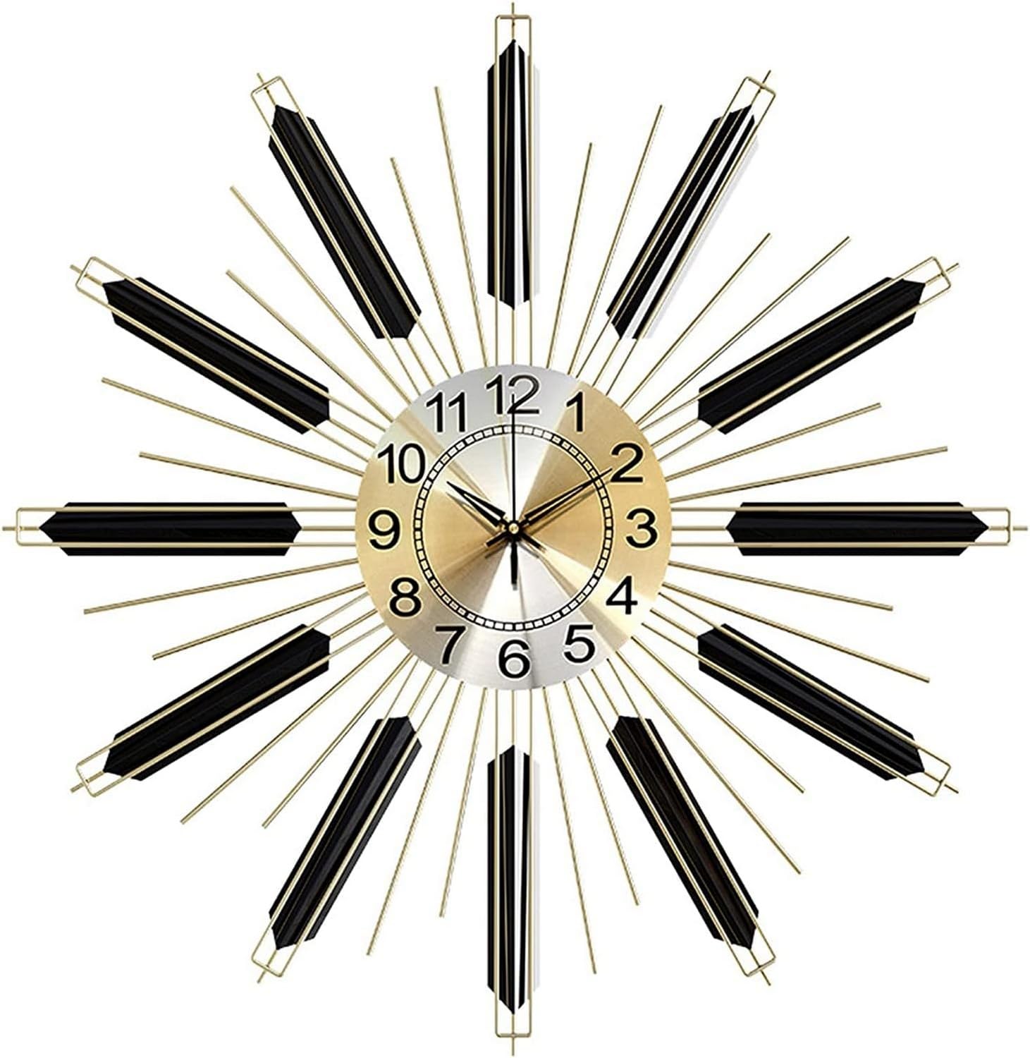 Reloj de Pared para decoración para Sala de Estar, Relojes de Pared Grandes de Metal, diseño artístico silencioso, Relojes de Pared Modernos para decoración de Dormitorio y Cocina