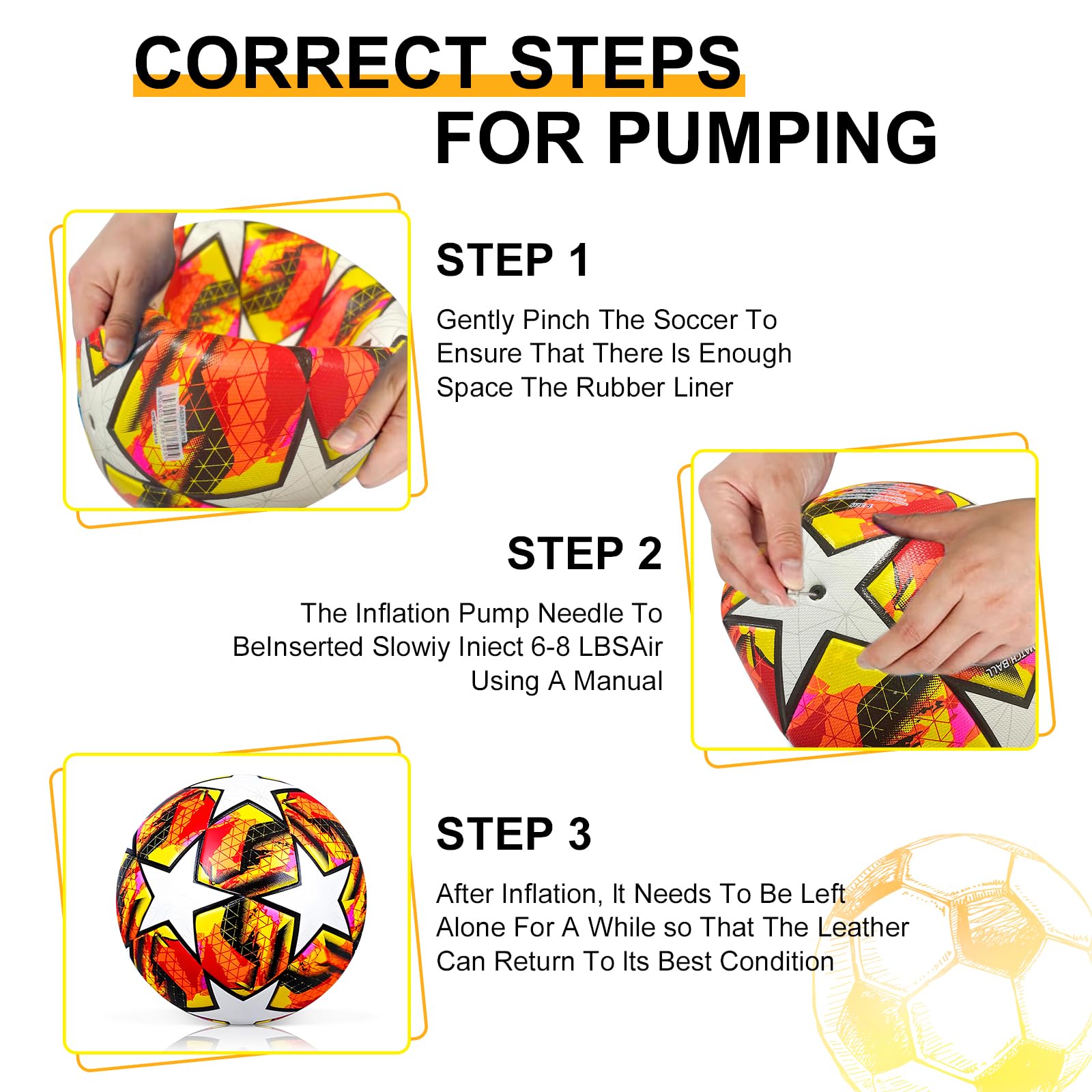 Balón Champions League, Balón de Fútbol Tamaño 5 para Niños y Adultos Training, Match, Regalo para Aficionados y Amantes del Fútbol