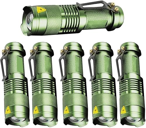 Miniatura 7 de MODOAO 3 Modes LED Flashlight Torch Tactical Lamp Mini Light for Camping Hiking Emergency (LightGreen)