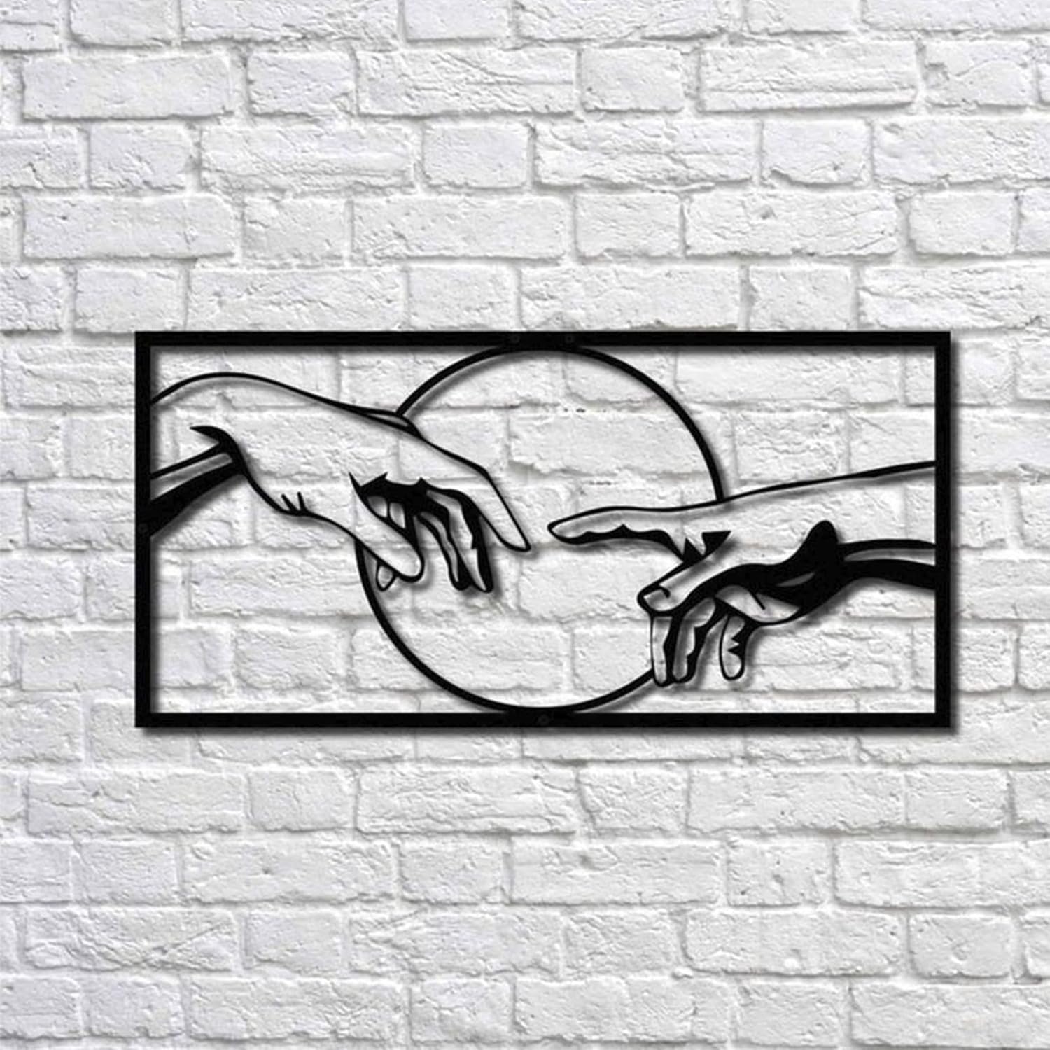 Hosoncovy Metal Join Hands Wall Art Hands Wall Decor Hanging Wall Decor