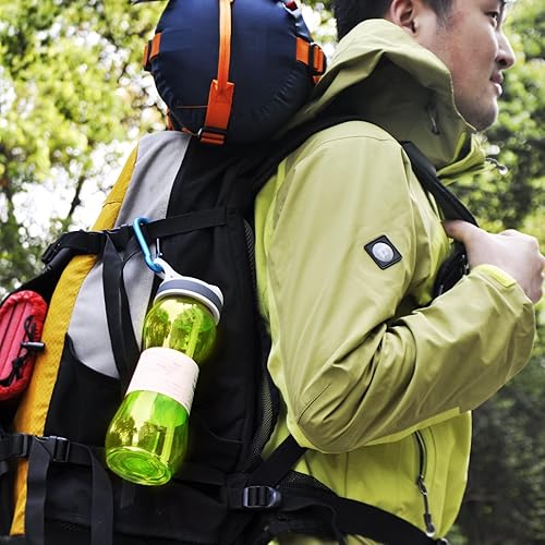 Miniatura 8 de AceCamp Botella de agua de 21 onzas con diseño de botella curvada de pajilla, fácil de agarrar, sin BPA, botella deportiva de Tritan a prueba de
