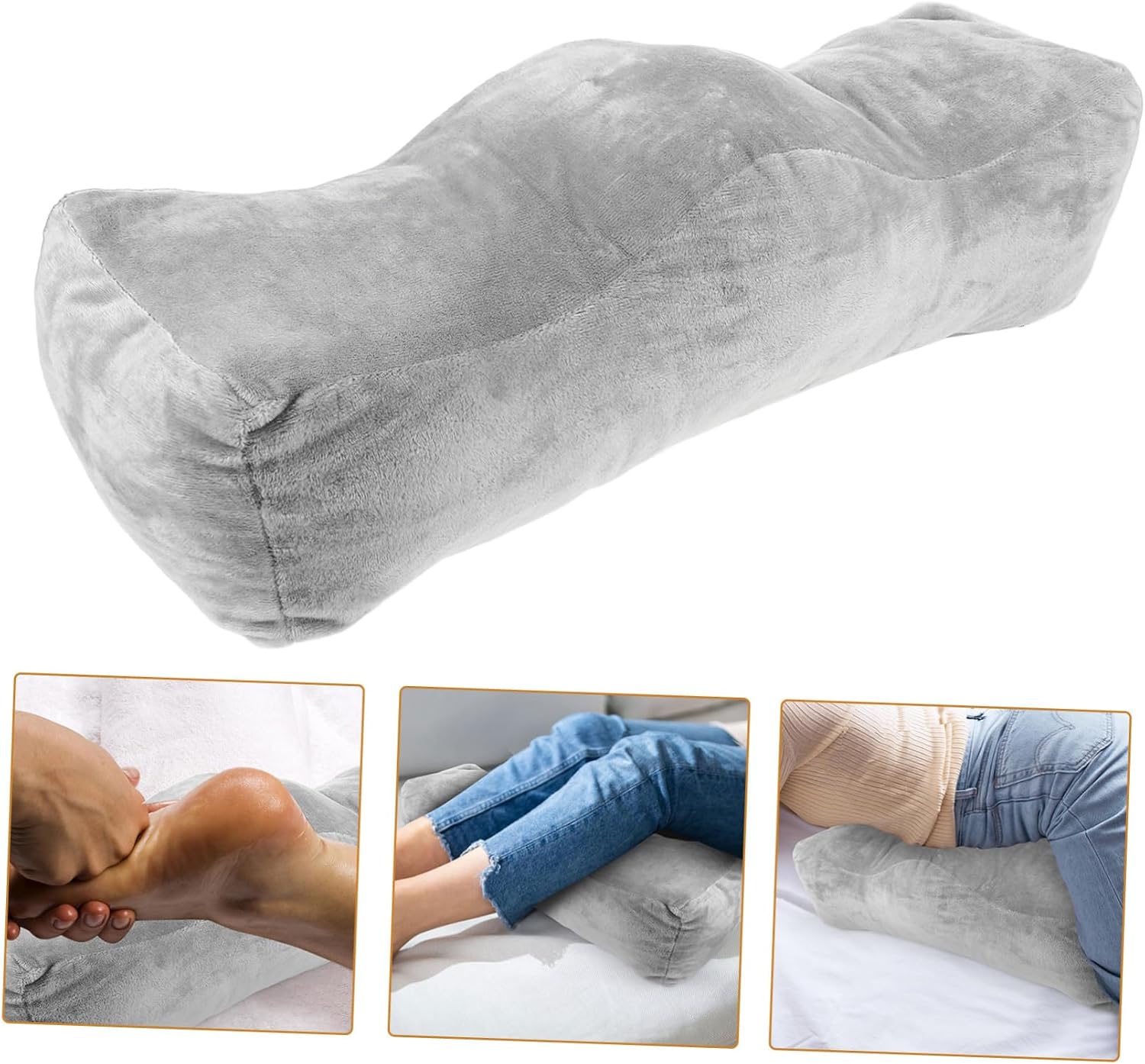 INOOMP Elevated Leg Pillow for Sleeping and Swelling Relief Elastic Foot Rest Cushion with Moderate Softness and Support Multipurpose Leg and Foot Resting Pillow for Bedroom and Ankle