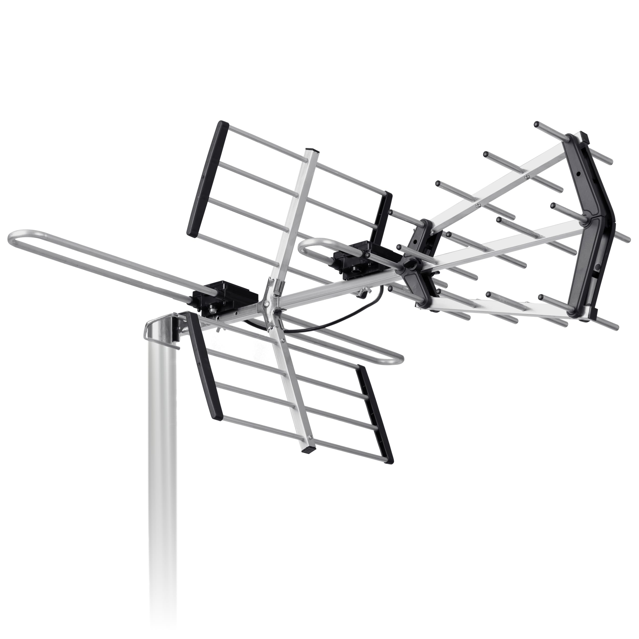 Berdsen DVBT2 Antenna con amplificatore interno 12 dB - Portata fino a 80 km - Antenna esterna esterna esterna - Filtro LTE - Full HD Ultra HD 4K