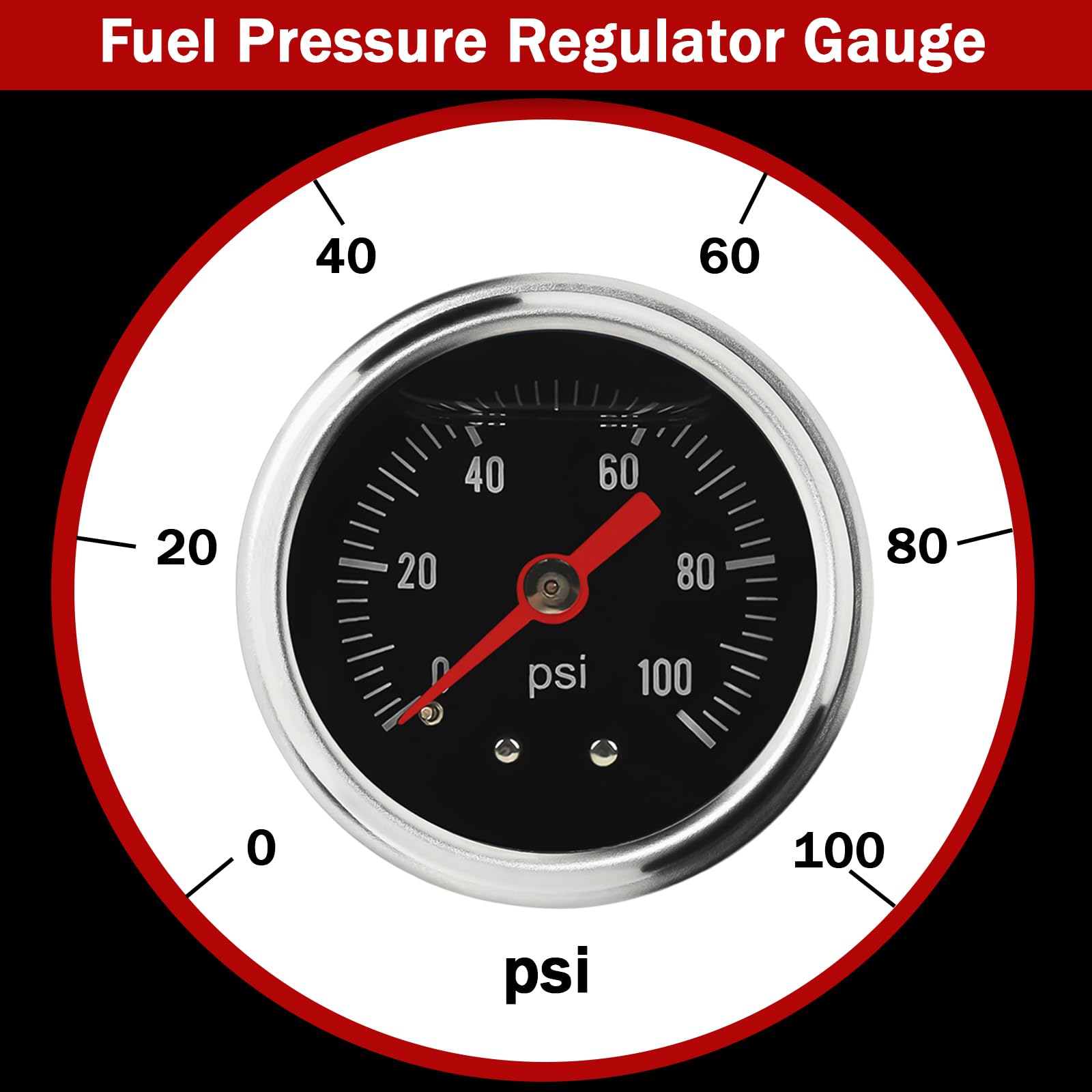 Snapklik.com : Universal Adjustable Fuel Pressure Regulator Gauge ...