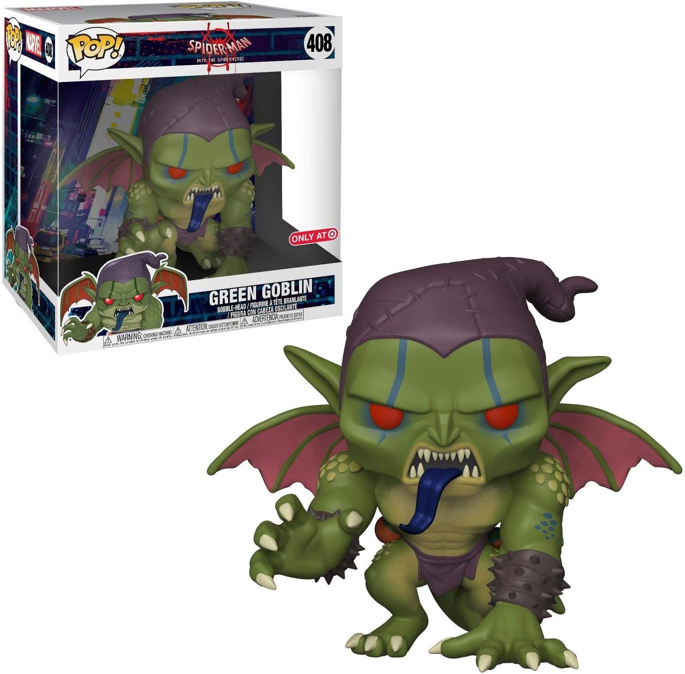 MPreview POP! Marvel: Spider-Man Into The Spider-Verse #408 Green Goblin 10 tall Exclusive Bobble-Head Vinyl Figure