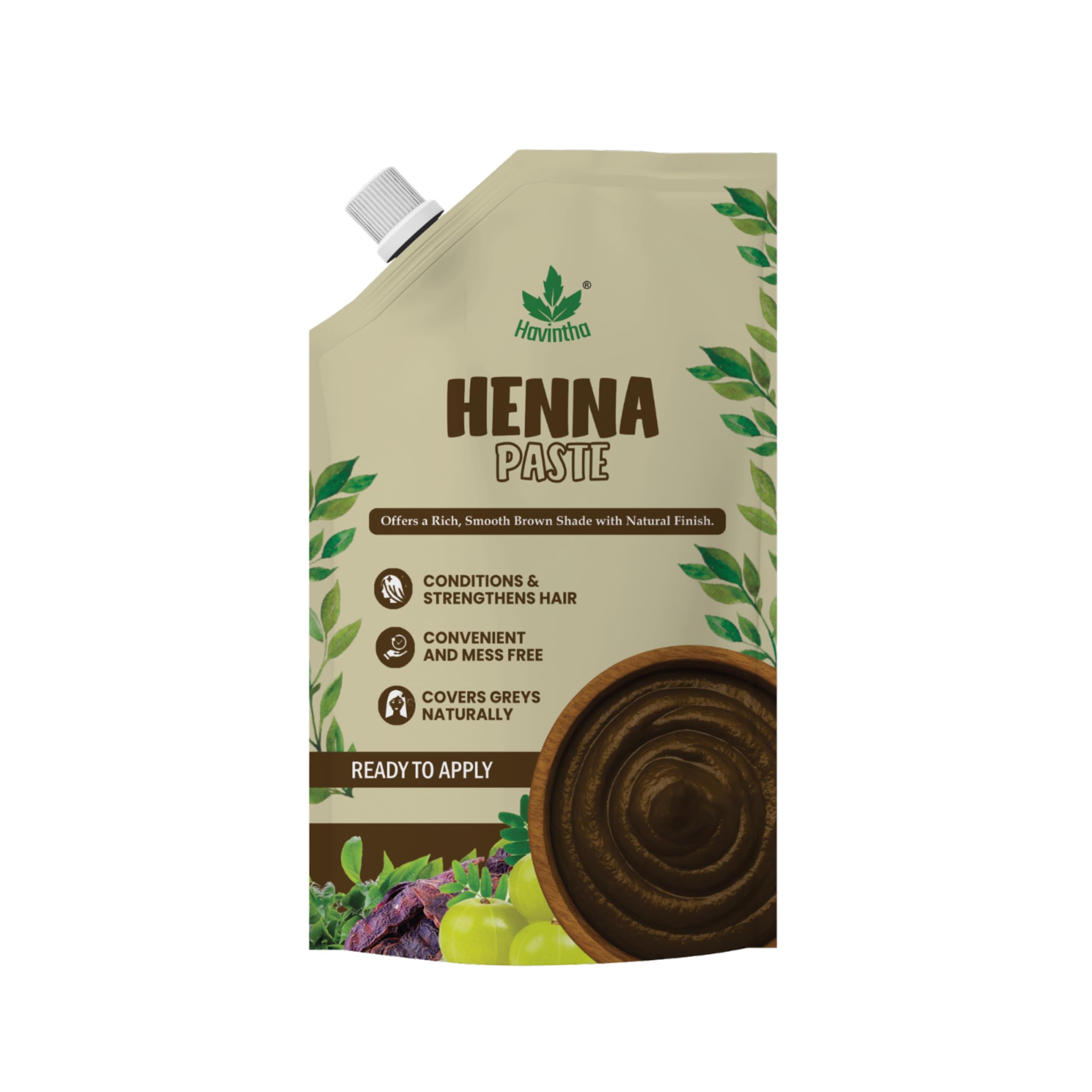 Havintha Natural Henna Paste for Hair – Ready to Use Pre-Mixed Paste Hair Color, Rich Brown Shade, Ammonia Free, PPD Free & Paraben Free, with Clove Oil & Manjistha, Safe for All Hair Types, Men & Women, 200g-picture-47